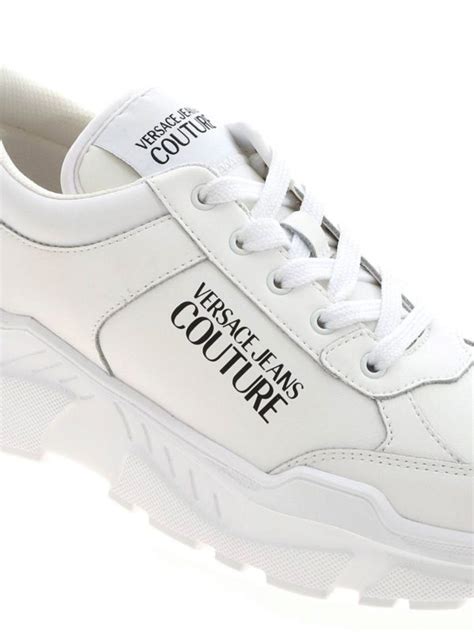 versace jeans couture sneakers bianche gomma|Versace Jeans Couture Sneakers Con Stampa .